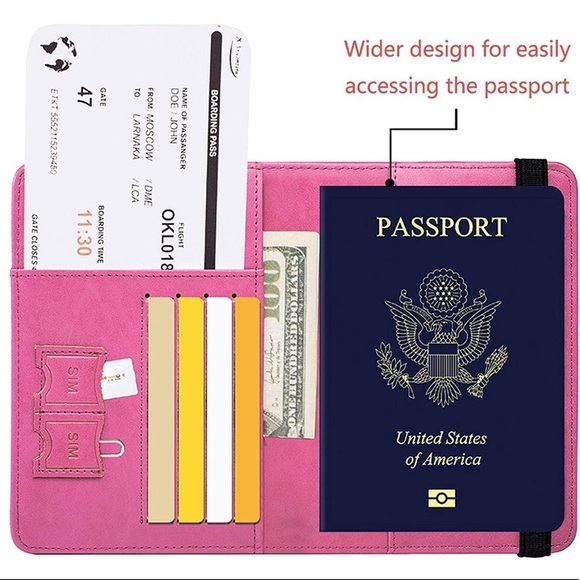 PINK WOMAN’S RFID Passport holder *NWT* - Picture 2 of 7